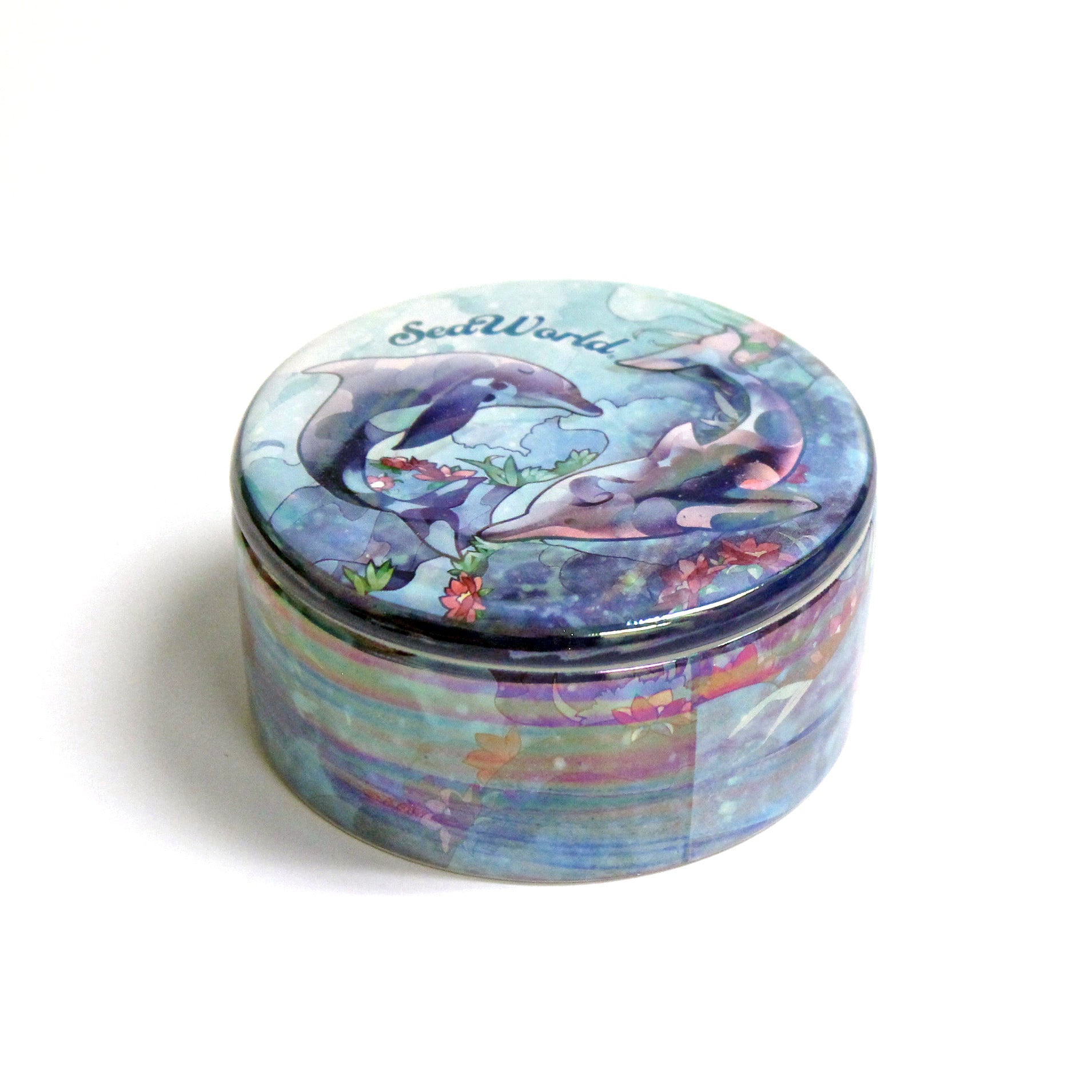 SeaWorld Stained Glass Dolphin Trinket Dish