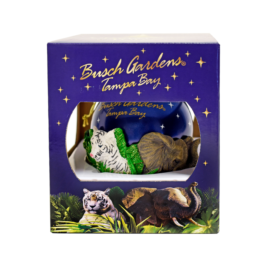 Busch Gardens Tampa Location Glass Ball Resin Ornament