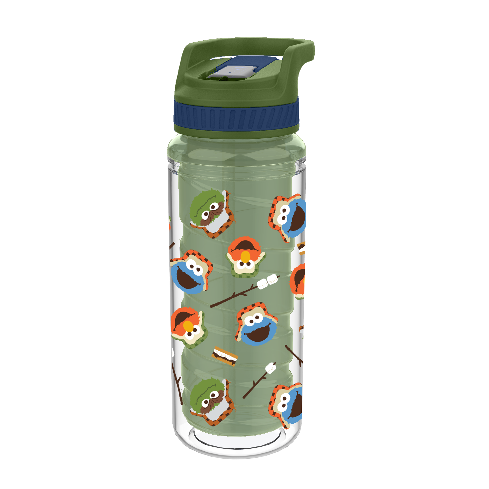 Sesame Street Camping Green Twist Bottle 16 Oz