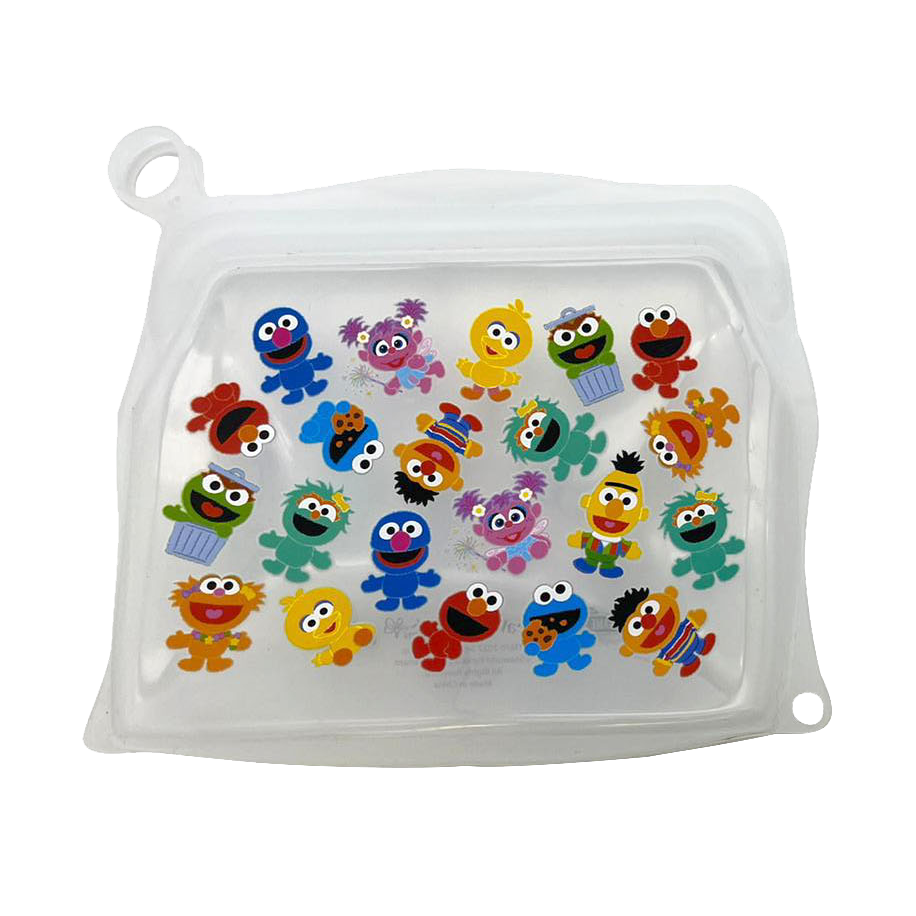 Sesame Street Collage Small Reusable Silicone Bag front