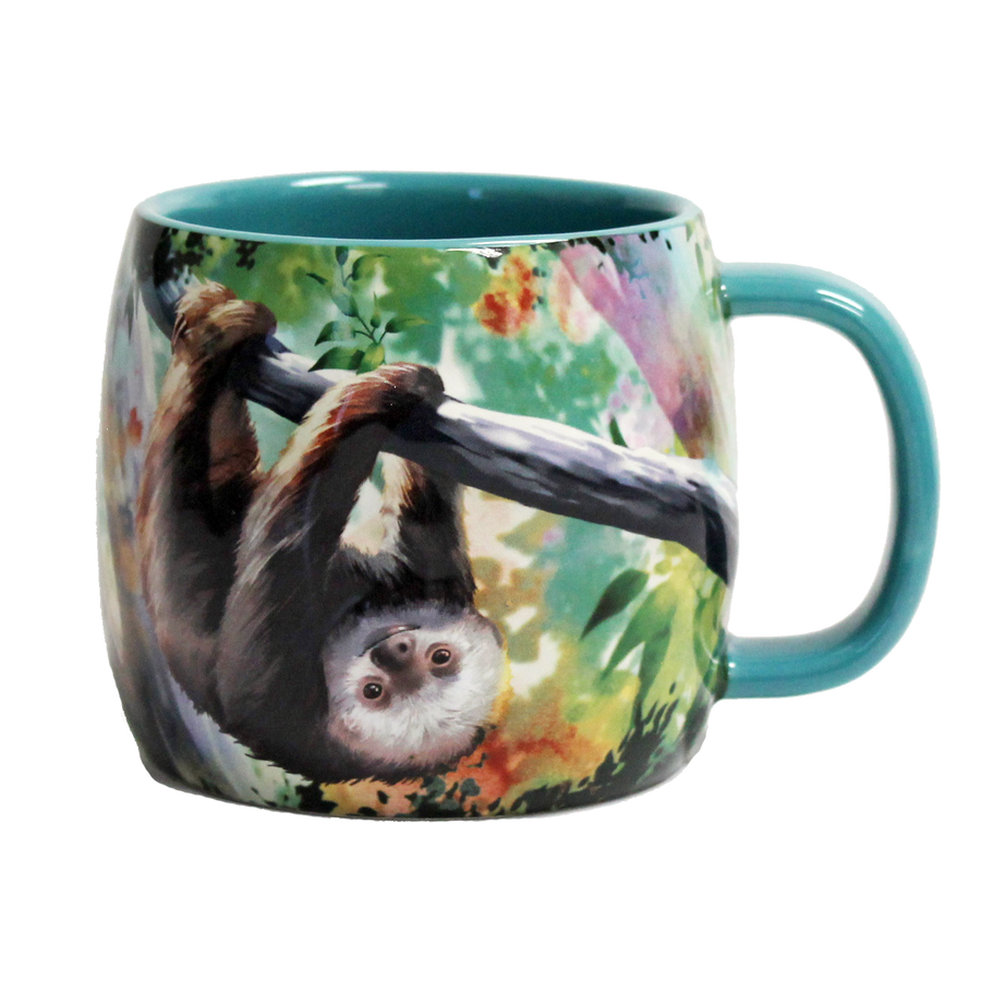 Painted Sloth Ceramic Mug