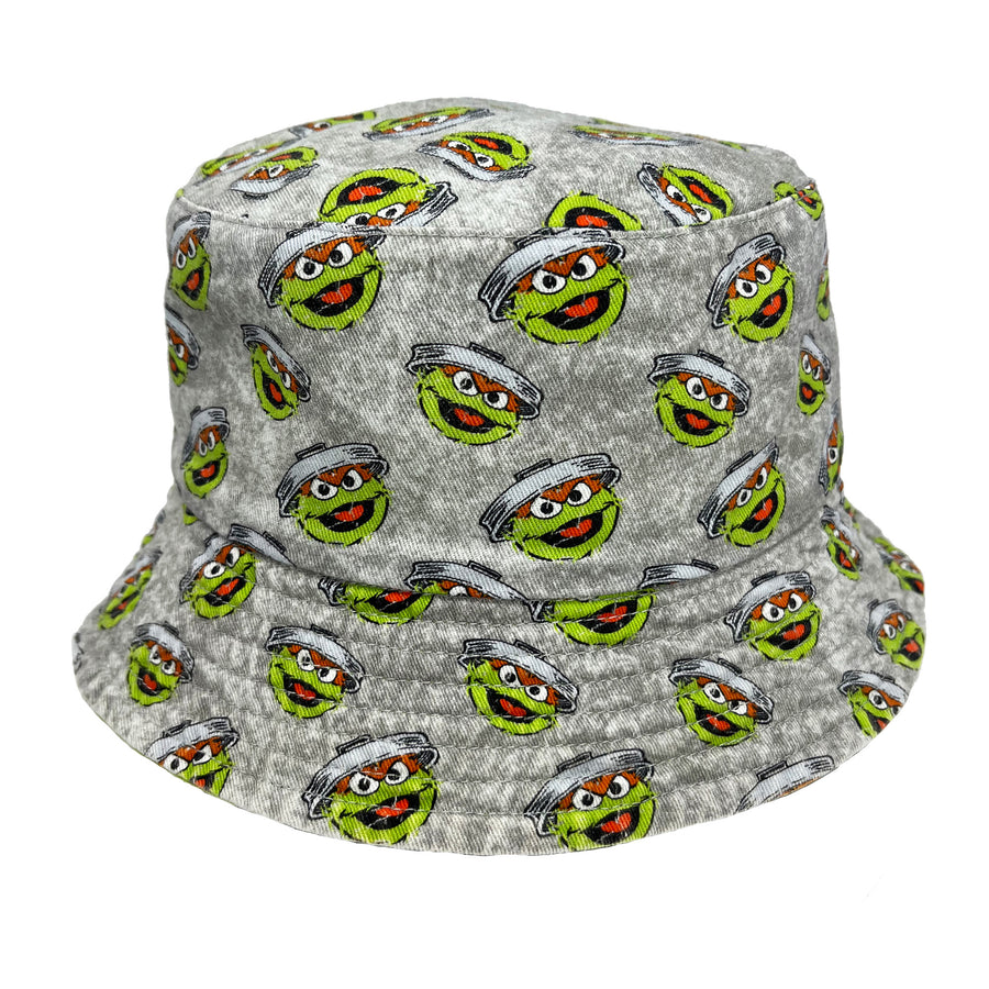Sesame Street Oscar Mineral Wash Reversible Youth Bucket Hat