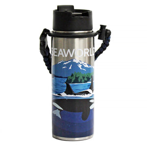 SeaWorld Orca Mountains Metal Bottle 16 Oz