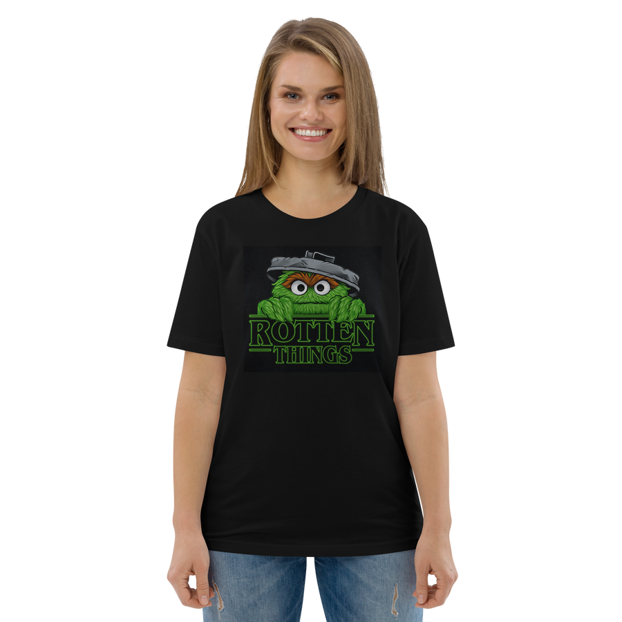 Sesame Street Oscar "Rotten Things" Adult Black T-Shirt