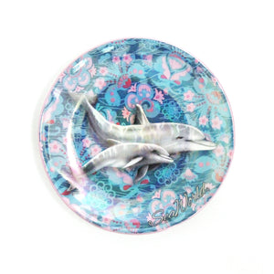 SeaWorld Dolphin Floral Trinket Dish