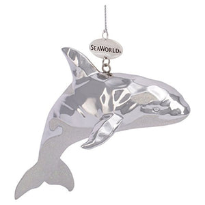 Orca Silver Resin Ornament