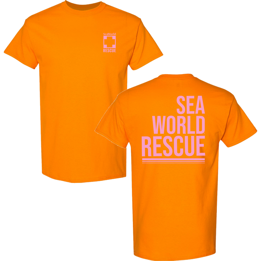 SeaWorld Rescue Orange/Pink Youth Tee