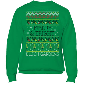Busch Gardens Ugly Christmas Sweater - Adult Crew Fleece