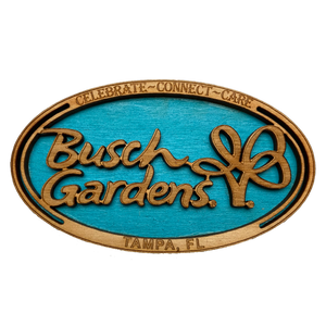 Busch Gardens Tampa Logo Wooden Magnet