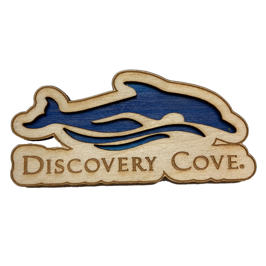 Discovery Cove Logo Wooden Magnet