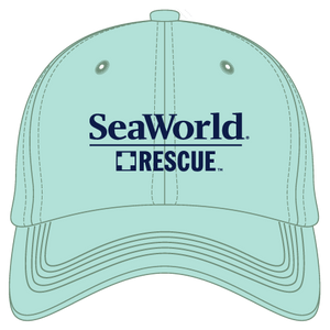 SeaWorld Rescue Navy Mint Adult Baseball Hat Mint