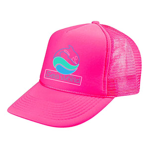 SeaWorld Neon Sign Adult Baseball Hat Pink